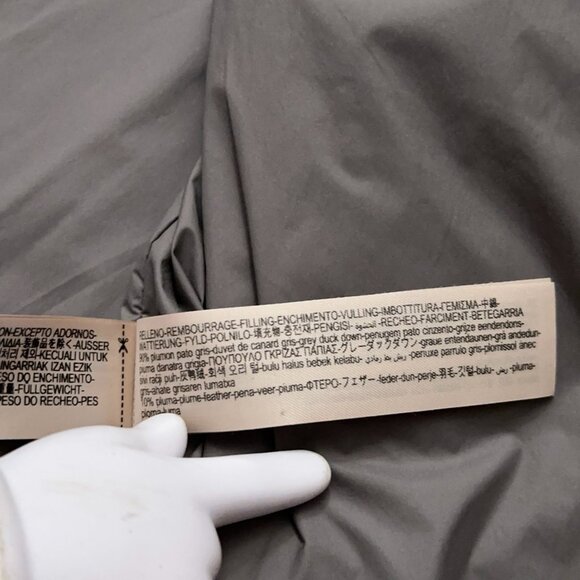 Massimo Dutti Puffer Vest Mens Size L Full-Zip Duck Down Feather Gray NEW - Picture 6 of 7